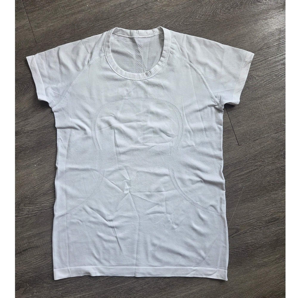 Lululemon Swiftly Tech Short Sleeve Women 12 White Seamless Activewear